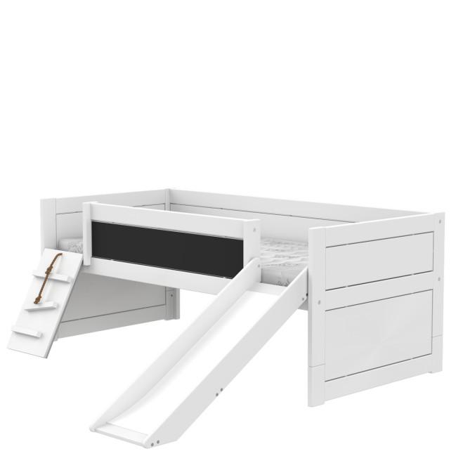 Letto a castello Lifetime Climb & Slide con struttura a doghe deluxe bianca