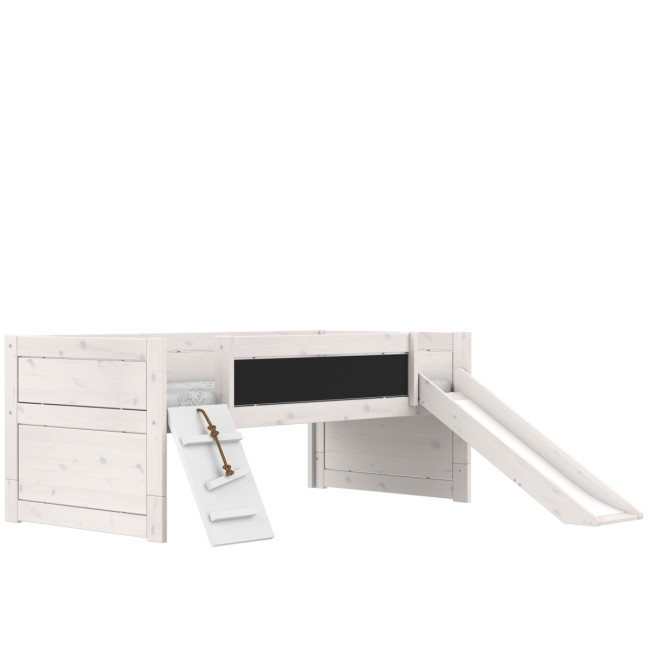 Letto a castello Lifetime 90 x 200 cm Climb & Slide con telaio a doghe premium Whitewash