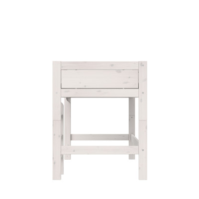 Lifetime Halbhohes Bett mit Rollboden whitewash