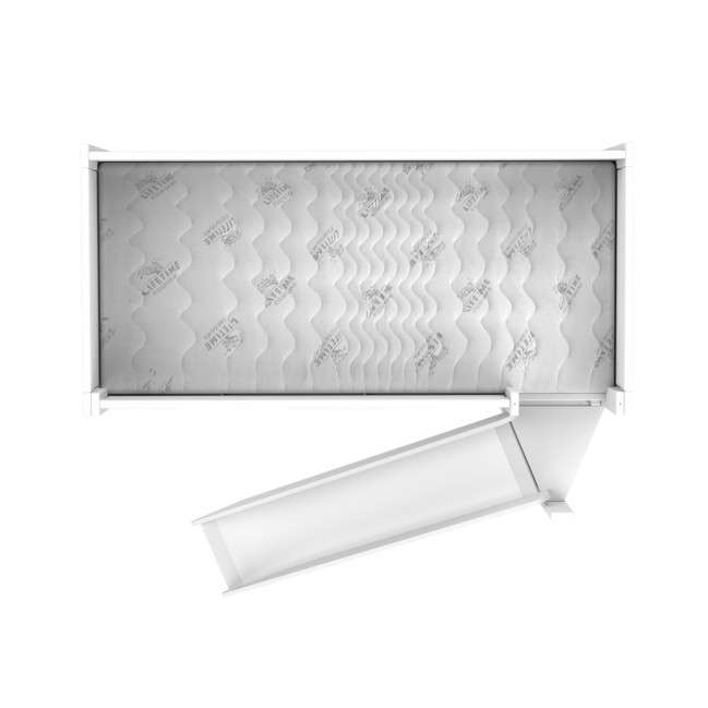 Lifetime Half-height bed with rolling floor white