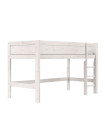 Lifetime Halbhohes Bett mit Deluxe Lattenrost whitewash