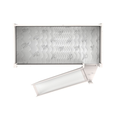 Letto a mezza altezza Lifetime con imbiancatura deluxe con struttura a doghe