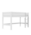 Lifetime Halbhohes Bett mit Deluxe Lattenrost weiss