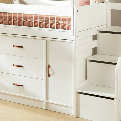 Lifetime Mid-Sleeper Bed All-in-One in white – Space-Saving & Safe