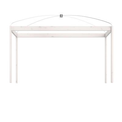 Lifetime Struttura a baldacchino per letto singolo 120x200 Whitewash