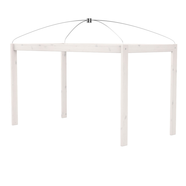 Lifetime Canopy Bed Frame for Single Bed 120x200 Whitewash