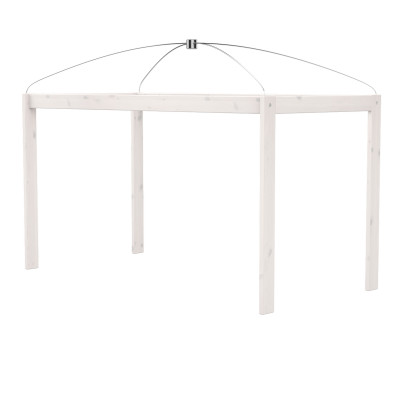 Lifetime Canopy Bed Frame for Single Bed 120x200 Whitewash