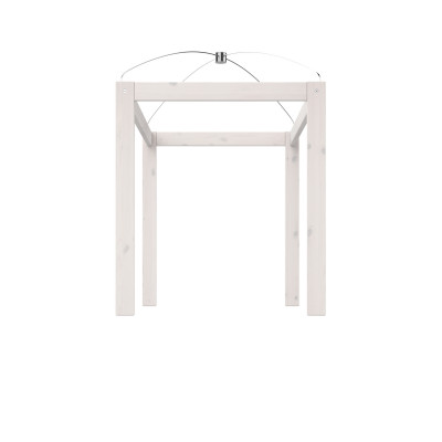 Lifetime Struttura a baldacchino per letto singolo 120x200 Whitewash