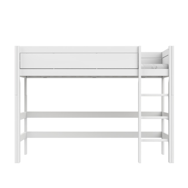 Lifetime medium loft bed 152 cm with rolling floor straight ladder white