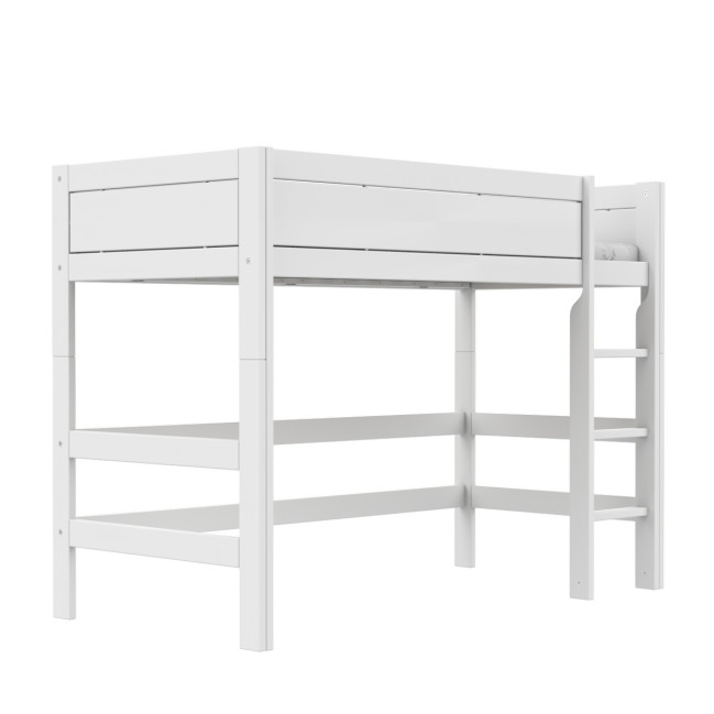 Lifetime medium loft bed 152 cm with rolling floor straight ladder white