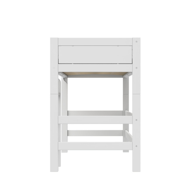Lifetime medium loft bed 152 cm with rolling floor straight ladder white