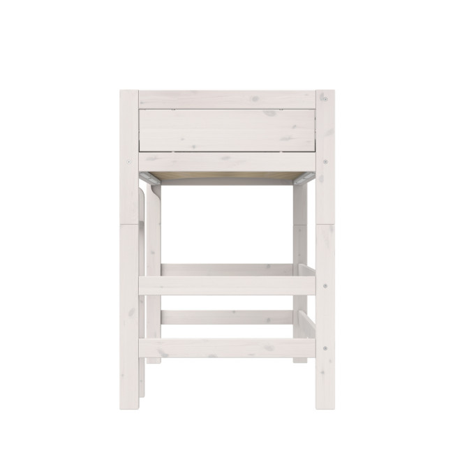 Lifetime loft bed 152cm with deluxe slatted frame whitewash