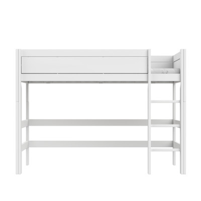 Lifetime loft bed 152cm with deluxe slatted frame white