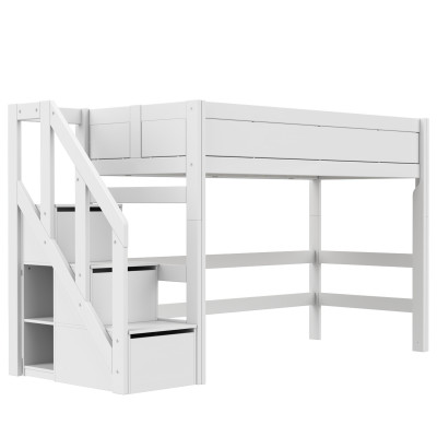 Lifetime Kidsrooms letto matrimoniale medio soppalcato 152 x 257 x 102 cm bianco