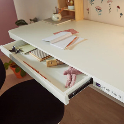 Lifetime Schreibtisch RISE elektrisch verstellbar mit Schublade und USB