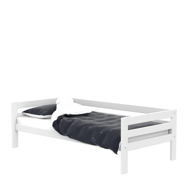 Lit simple pour enfant Lifetime Elements avec sommier à lattes standard en blanc