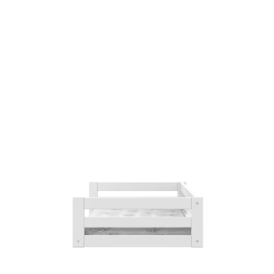 Letto singolo Montessori per bambini Lifetime Elements con doghe standard in bianco
