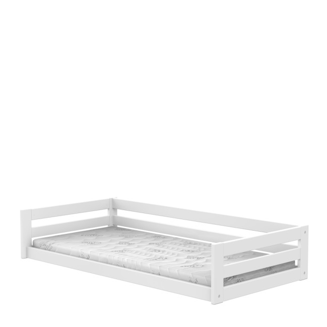 Lit simple Montessori pour enfant Lifetime Elements avec sommier à lattes standard en blanc