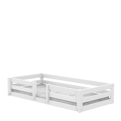 Lit simple Montessori pour enfant Lifetime Elements avec sommier à lattes standard en blanc