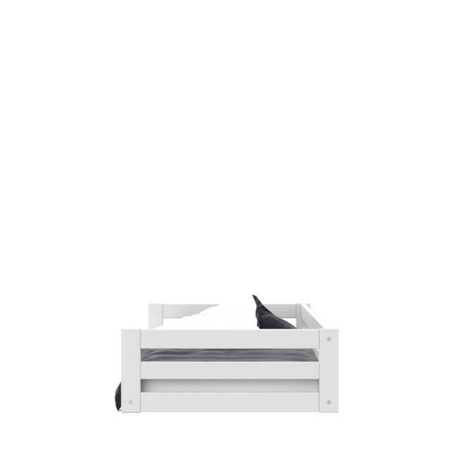 Lit simple Montessori pour enfant Lifetime Elements avec sommier à lattes standard en blanc