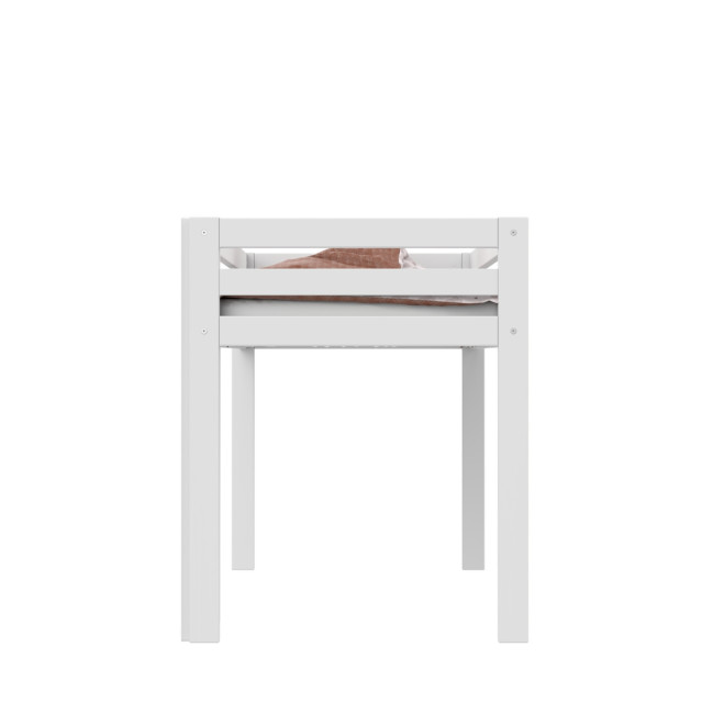 Lifetime half-high bed Elements with Ladder and with standard slatted base white