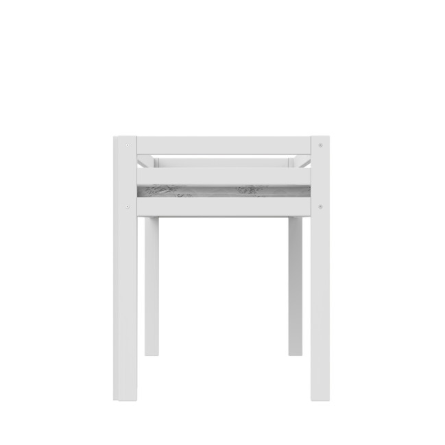 Lifetime half-high bed Elements with Ladder and with standard slatted base white