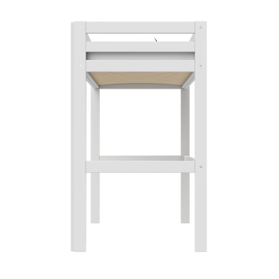 Lifetime high bed Elements with Ladder and with standard slatted base white