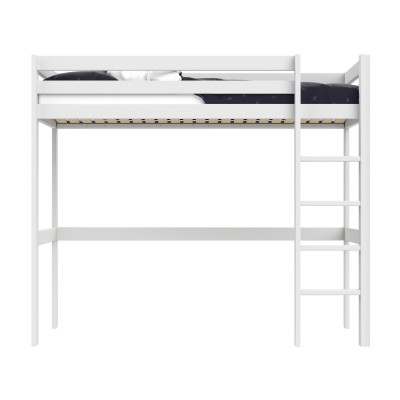 Lifetime high bed Elements with Ladder and with standard slatted base white