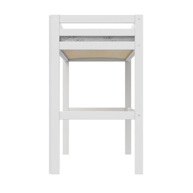 Lifetime high bed Elements with Ladder and with standard slatted base white