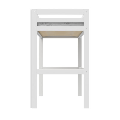 Lifetime Hochbett Bett Elements mit gerader Leiter und Standard Lattenrost weiss