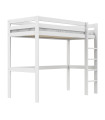 Lifetime high bed Elements with Ladder and with standard slatted base white