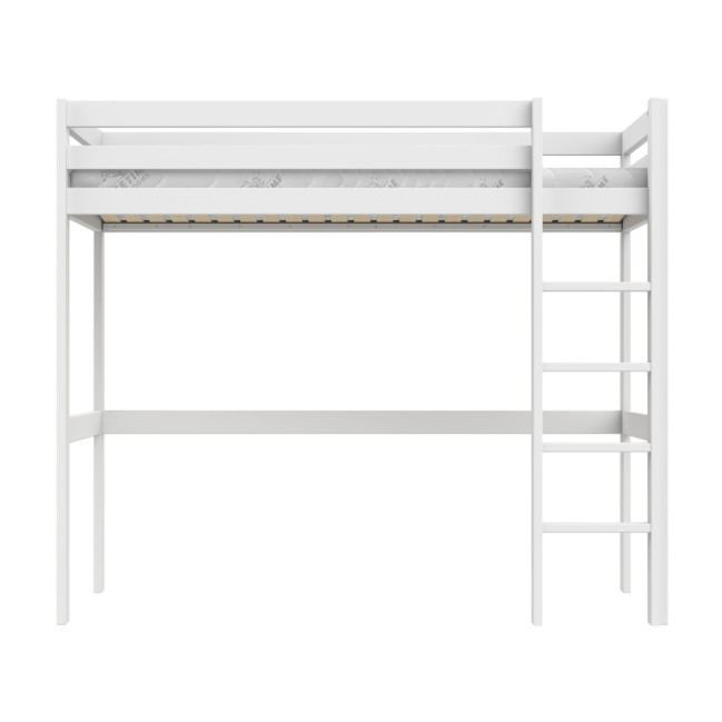 Lifetime Hochbett Bett Elements mit gerader Leiter und Standard Lattenrost weiss