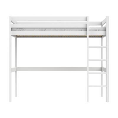 Lifetime Hochbett Bett Elements mit gerader Leiter und Standard Lattenrost weiss