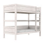 Lifetime bunk bed with straight ladder and Deluxe slatted base, whitewash finish