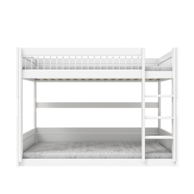 Lifetime niedriges Etagenbett mit gerader Leiter Breeze 120 x 200 cm, Deluxe-Lattenrost weiss
