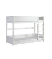 Lifetime low bunkbed with straight ladder 120 x 200 cm, slatted base deluxe white