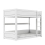 Lifetime niedriges Etagenbett mit gerader Leiter 90 x 200 cm, premium Lattenrost weiss