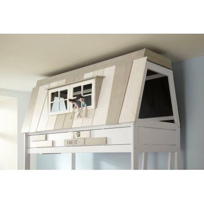 Lifetime HANGOUT KOMBO - Letto avventura con scala inclinata, telaio a doghe a rullo imbiancato