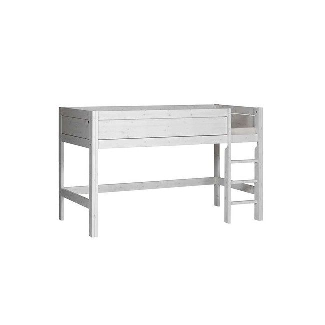 Lit demi-hauteur Lifetime Laura avec cadre à lattes DeLuxe blanc