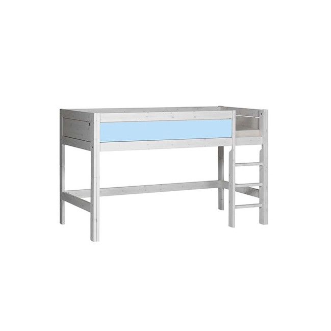 Lit demi-hauteur Lifetime Laura avec cadre à lattes DeLuxe blanc