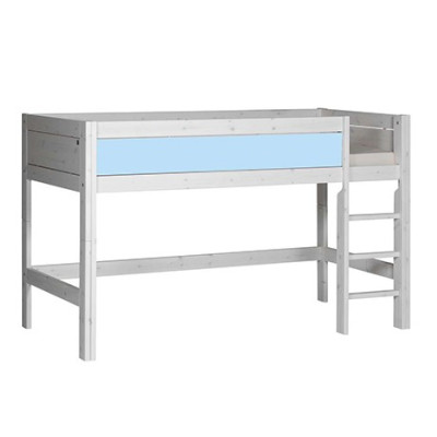Letto a mezza altezza Lifetime Laura con struttura a doghe DeLuxe bianco
