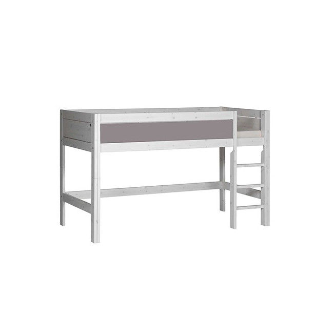 Letto a mezza altezza Lifetime Laura con struttura a doghe DeLuxe bianco