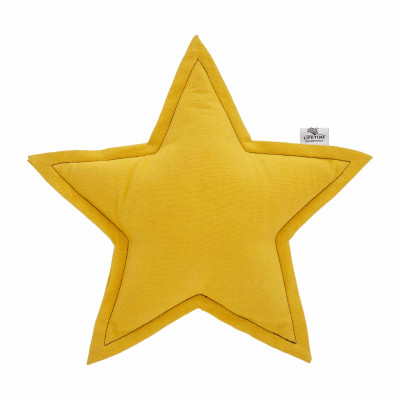 Cuscino stella giallo ocra