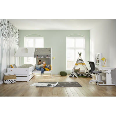 Lifetime - Camera per bambini Beachhouse Corner 1, 90x200 cm, con panca e telaio a doghe a rullo