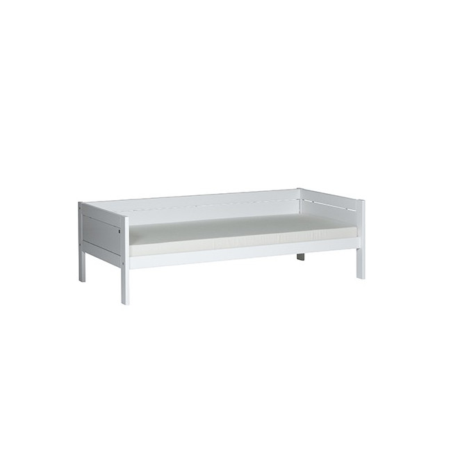 Lifetime Lit de base 90x200 cm avec sommier Luxe, whitewash