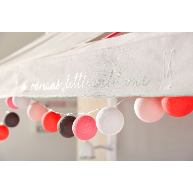 Camera per bambini Lifetime WILD CHILD TENT 2, letto a castello 90x200 con tetto in tessuto, letto per gli ospiti, parete poster