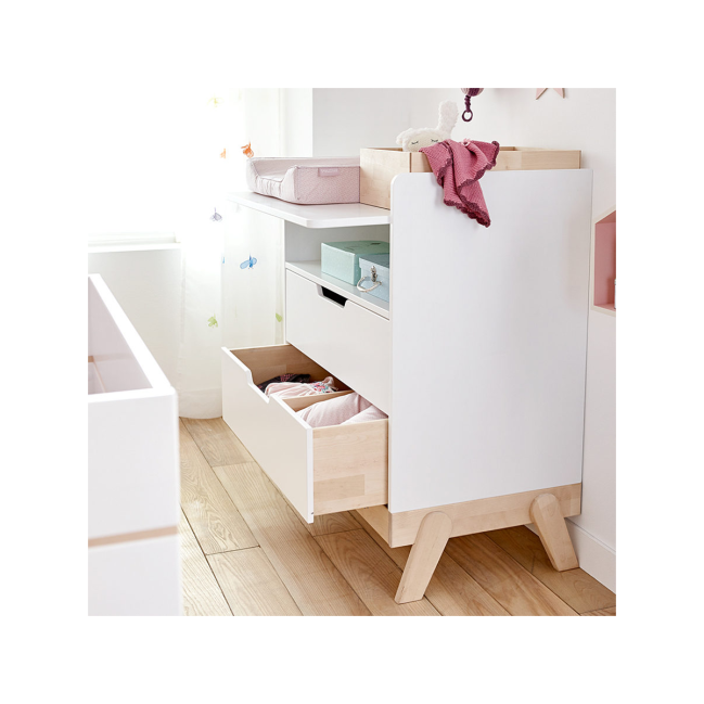 Table à langer Lifetime avec 2 tiroirs