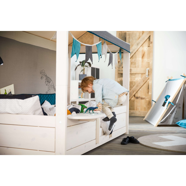 Lifetime Dino 4 en 1 lit pour toit en tissu, 90x200 cm avec RL Whitewash