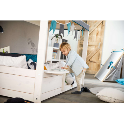 Lifetime Dino 4 en 1 lit pour toit en tissu, 90x200 cm avec RL Whitewash