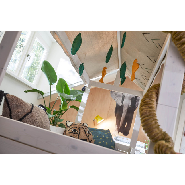 Combinaison de lit 4 en 1 Lifetime avec toit en tissu Wild Life avec blanc DLR